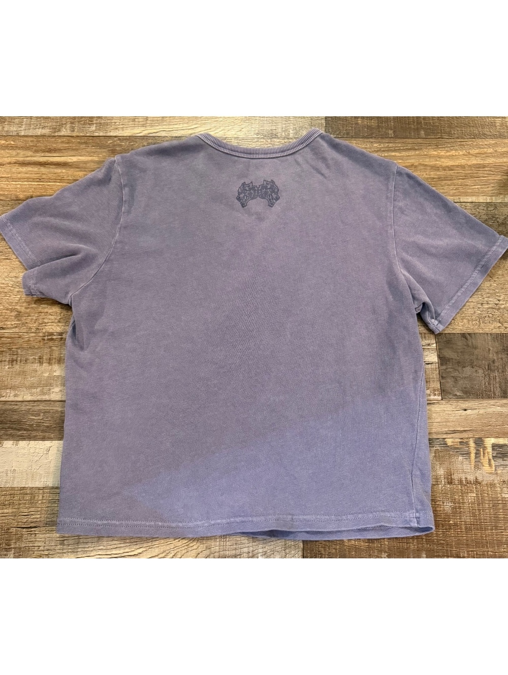Darc Sport Wolves Garment Dyed Washed T Shirt Purple Gray Men’s M